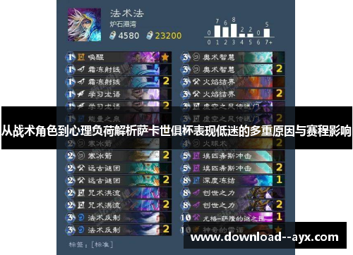 从战术角色到心理负荷解析萨卡世俱杯表现低迷的多重原因与赛程影响 从战术角色到心理负荷解析萨卡世俱杯表现低迷的多重原因与赛程影响